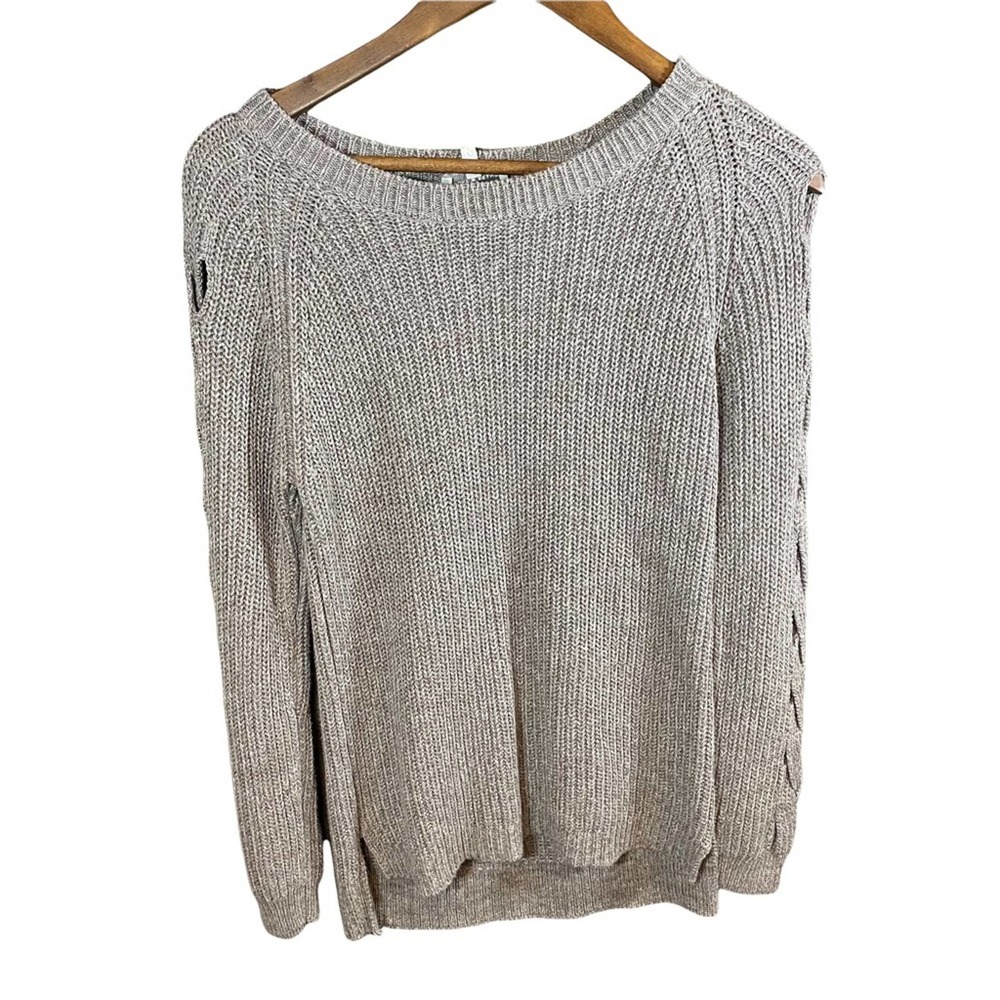 Lucky Brand Gray Knit long sleeve sweater women's size small‎